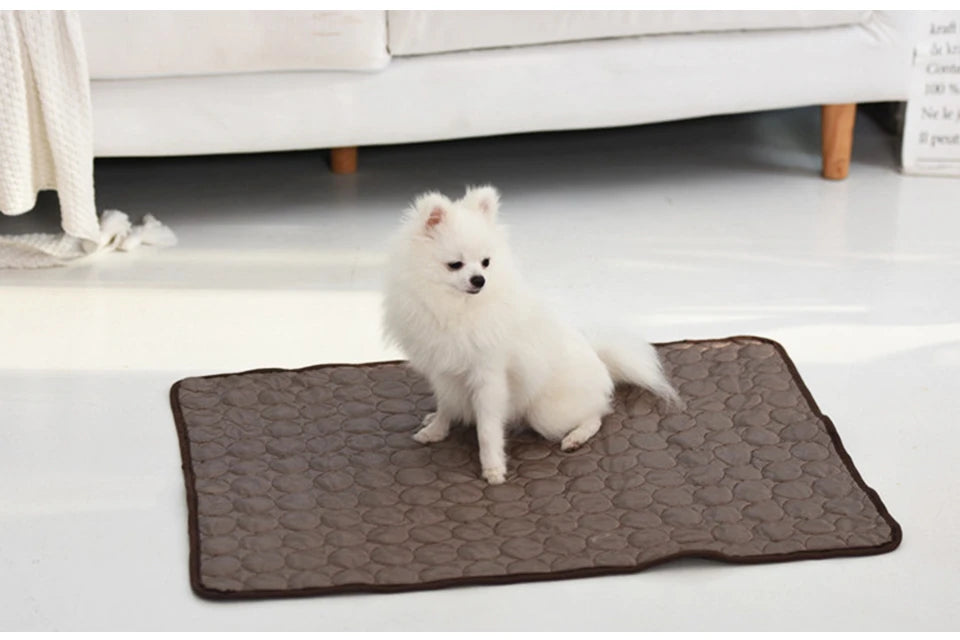 DualPet Dog Cat Summer Cooling Pad Mat Washable Puppy Big Dog Ice Gel Bed Mattress Cool Mascotas Cushion Blanket
