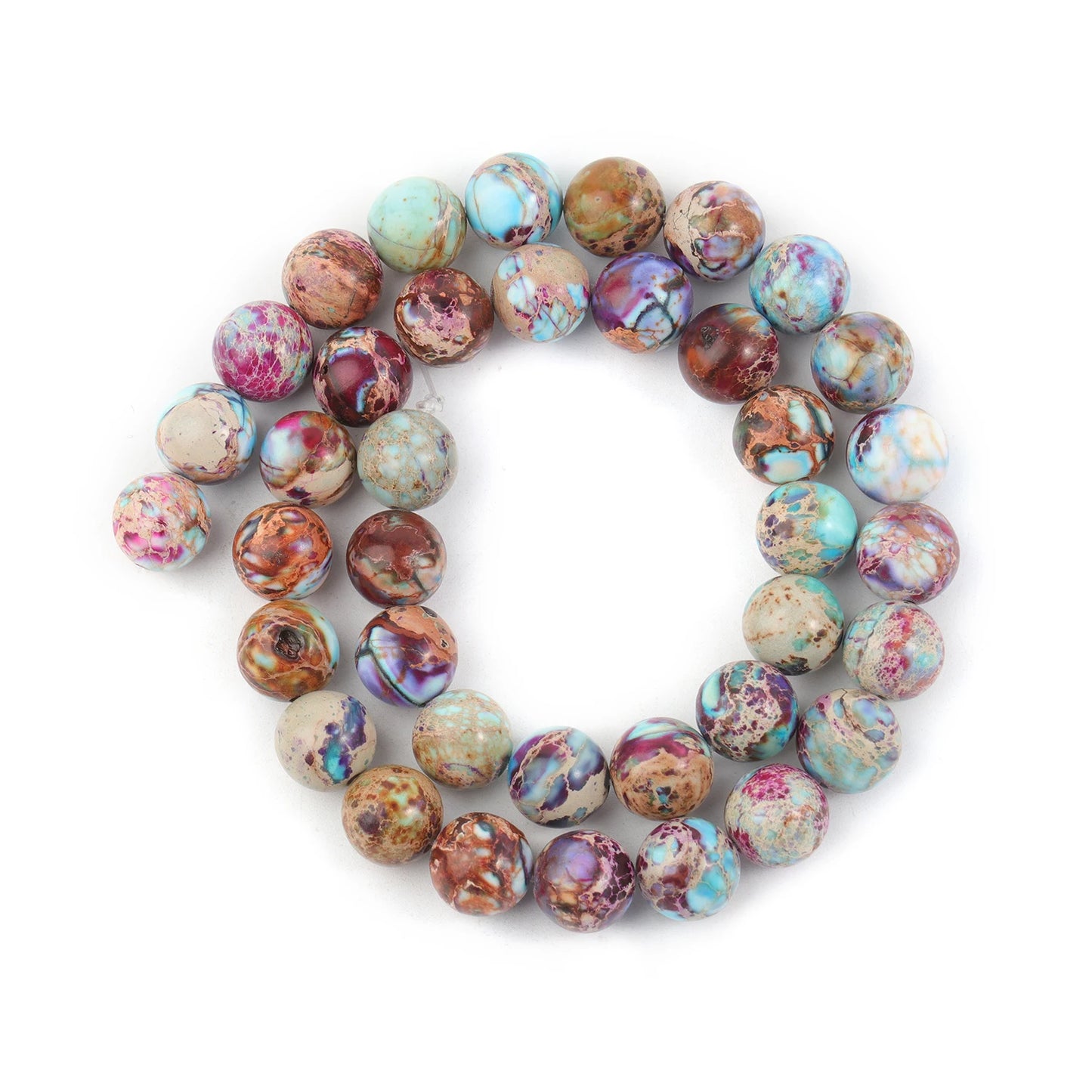 4/6/8/10mm High Qulity Tourmaline Beads Natural Stone Round Colorful Loose Beads for Jewelry Making Supplier Bracelets Accessory