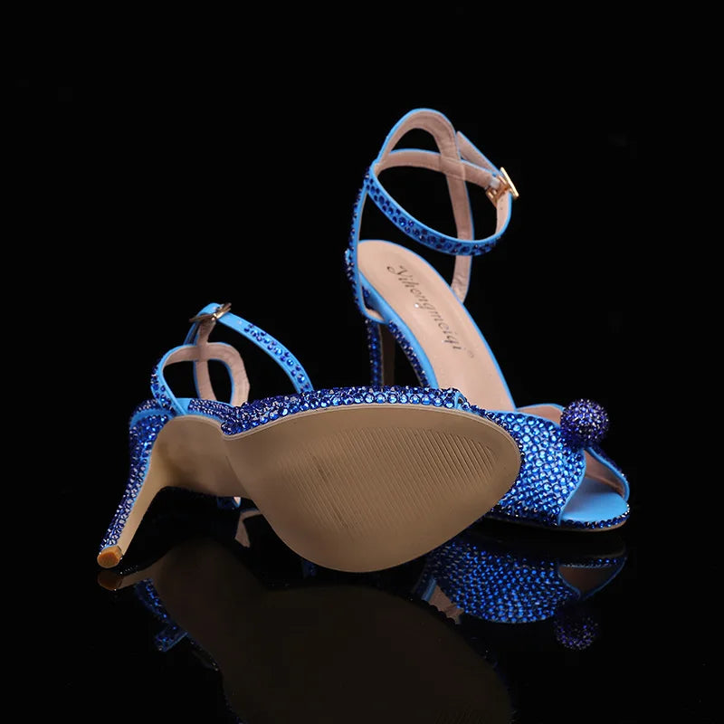 Fashion High Quality Wedding Shoes Women Pearls Studs Luxury Peep Toe White High Heels Buckle Designer Woman Sandal 43 Zapatos