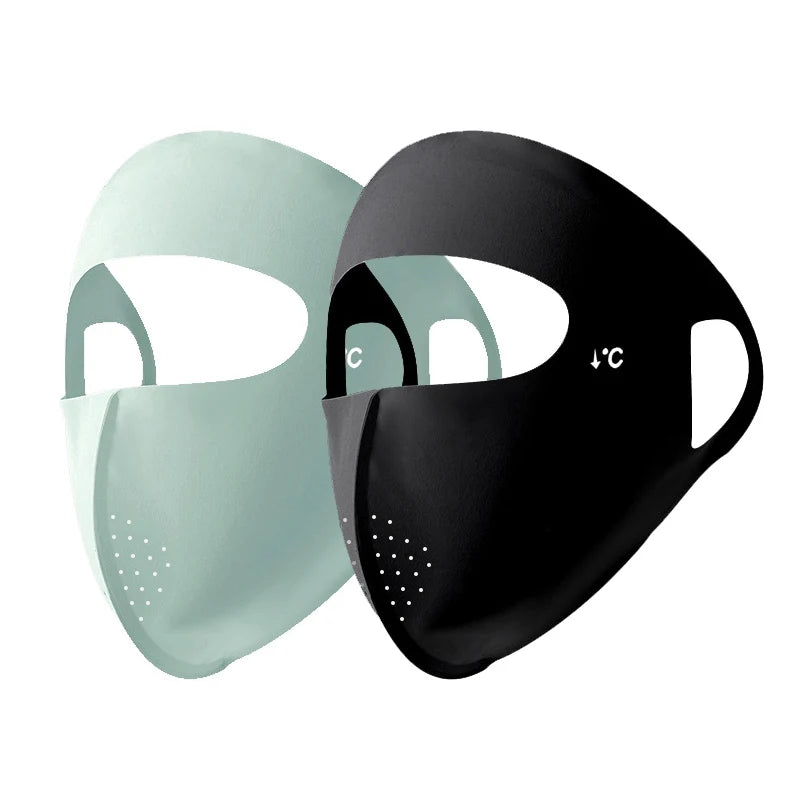 1/2Pcs Summer Full Face Mask Sun Protection Men Women Face Mask for Outdoor Travel Ice Sense Breathable Elastic Facekini