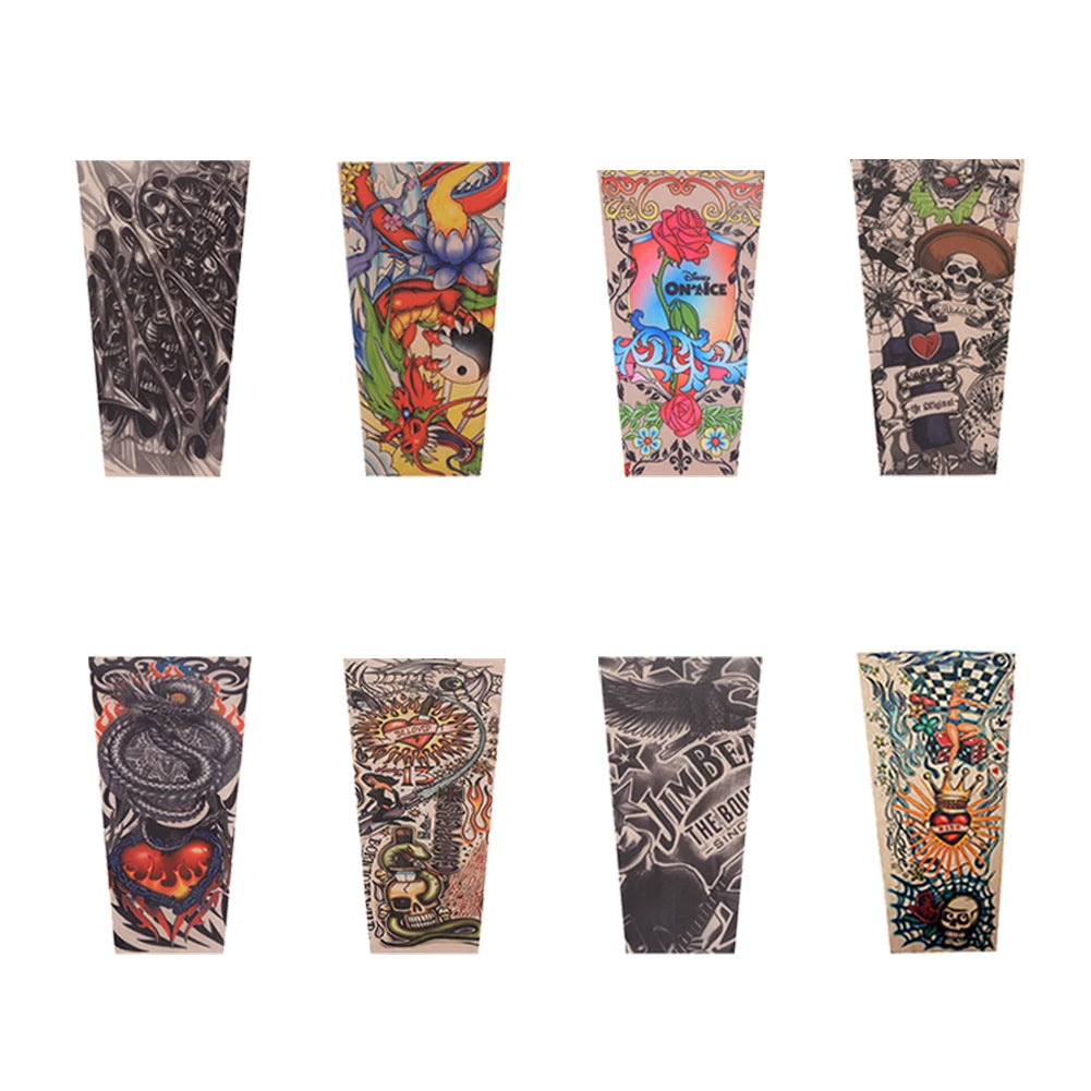 Children Flower Arm Sleeves Arm Cover Outdoor Sport Running Summer Cooling UV Protection Tattoo Arm Sleeves Sun Protection