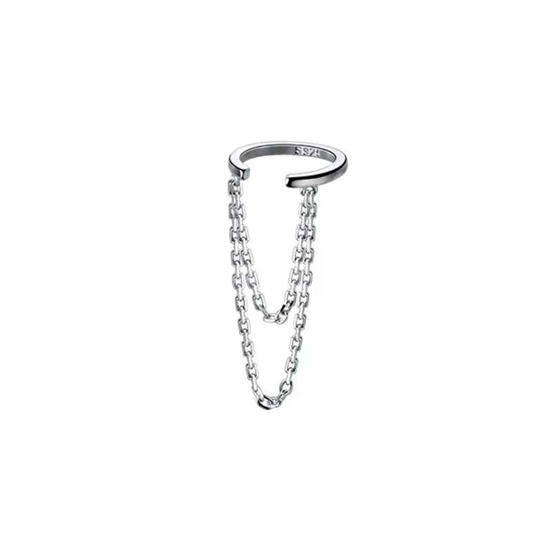 TrustDavis 1 Pcs 925 Sterling Silver European and American Clip on Earrings For Women Without Piercing Earrings Jewelry DA250