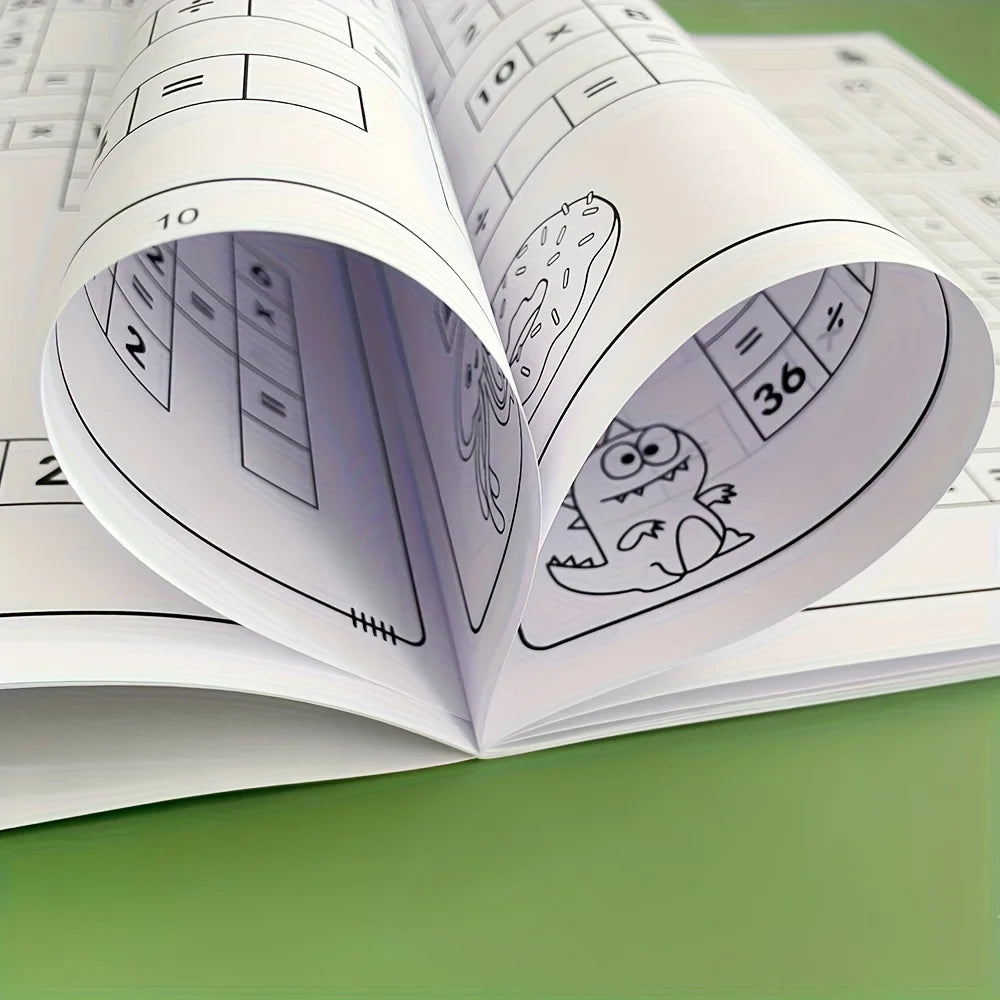 32-Page Math Fill-In-The-Blank Puzzle Activity Book: Children's Addition and Subtraction Exercise Book | Learning and Education Writing Aids | Family Education, Classroom Essential Interactive Learning Book, Durable Arith