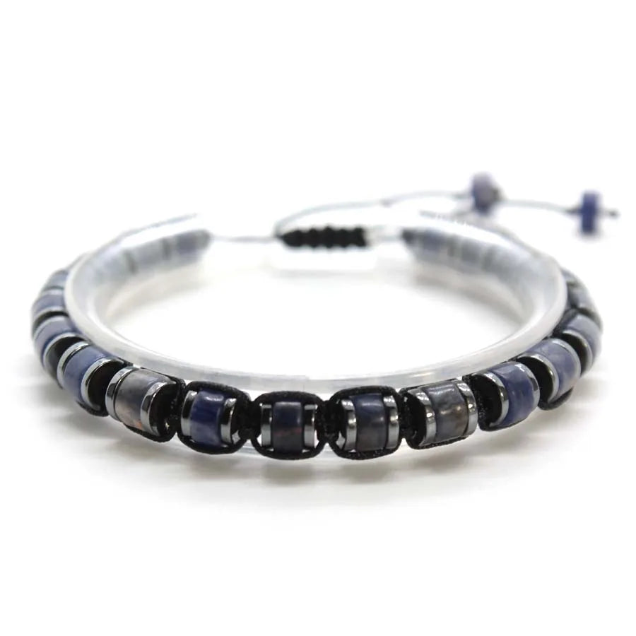 Handmade Braided Crystal Stone Bracelets For Couple Natural Amethyst Tourmaline Rope Macrame Adjustable Women Bracelet Jewelry