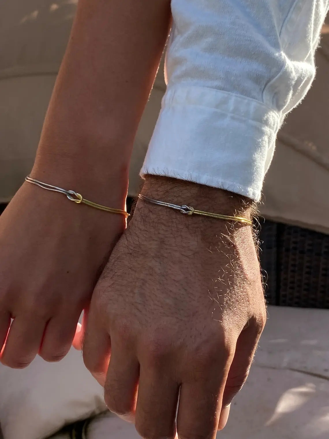 Love Knot Bracelets in 14K Gold Stainless Steel, Couples Best Friend Bracelet, Birthday Gift for BFF, Dainty Friendship Jewelry