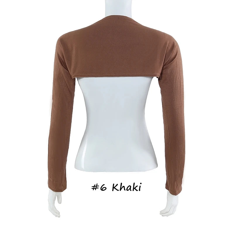 Soft Modal Oversleeves Islamic Elastic Arm Cover Shoulder Sleeve Woman Muslim Sun Protection Long Arm Sleeves Plain Free Size