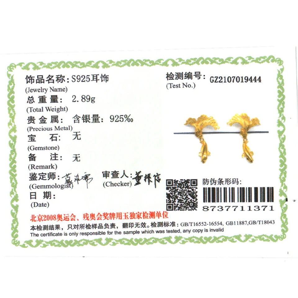 Lotus Fun 18K Gold Unusual Divided Design Fighting Fish Stud Earrings for Women Real 925 Sterling Silver Original Fine Jewelry