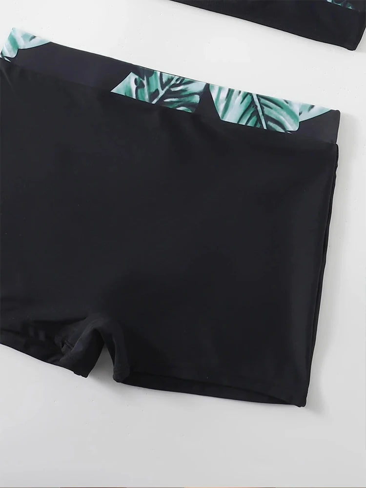 Swimwear Women Leaf Print Swimsuit Bikini 2023 New Sexy Push Up Bikinis Set Bathing Suit Summer Beach Wear Swim Suits Two Pieces