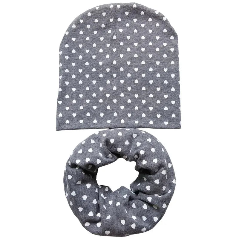 Star Print Cotton Baby Hat Autumn Winter Baby Girls Hat Boys Cap Toddlers Infant Cap Scarf Children Bonnet Hats