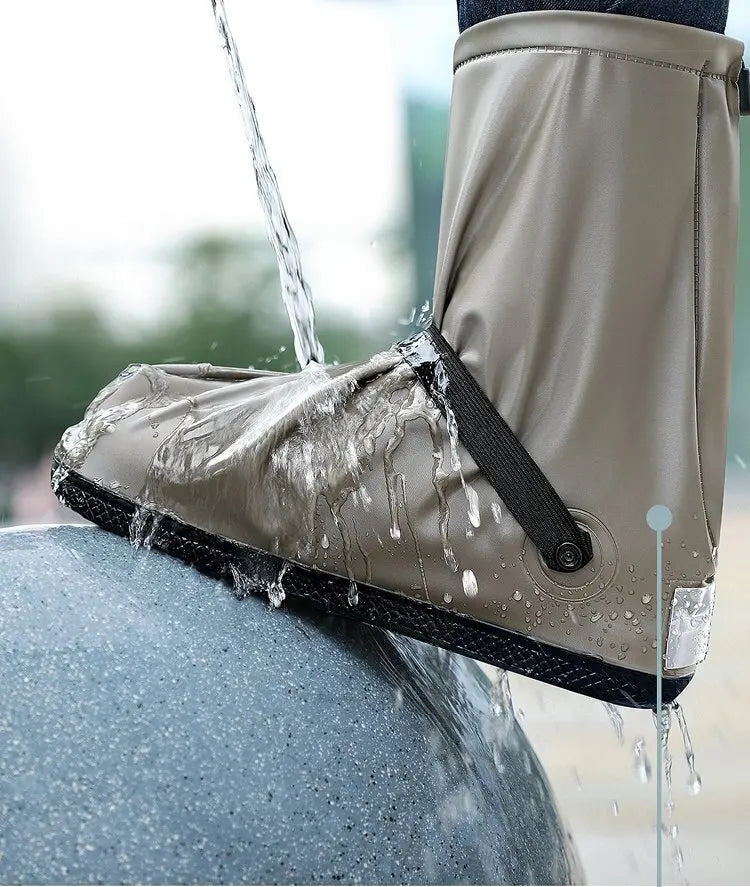 Waterproof Tall Silicone Shoe Covers Antislip Outdoor Travel Rainproof Boot Covers
