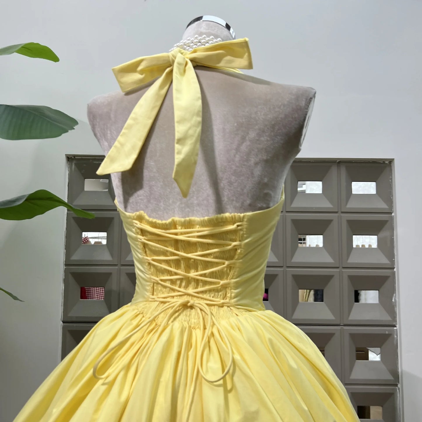 Yellow Sequar Collar Sleeveless Party Short Dress for Women 2025 Summre New Elegant High Waist Evening Dresses Women's Clothes