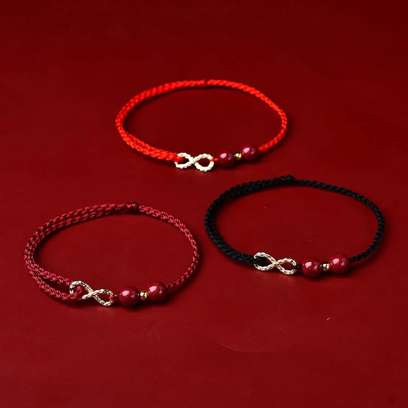 Infinite Lucky Red Rope Beaded Bracelet For Women Men Bring Good Luck Couples Bracelet Set Charm Party Jewelry Gift