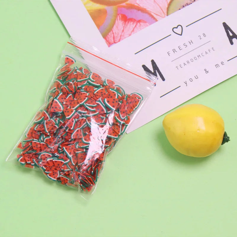 1000pcs 2000pcs Mix Fruit Soft Clay Slime Animal Flower Slice Resin Filler for Nail Art Epoxy Mold DIY Craft Making Wholesale