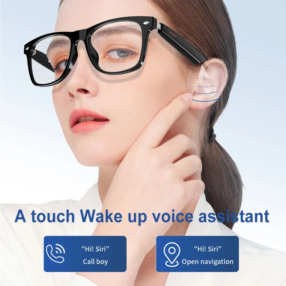 Intelligent BT AI Glasses With Mic Multifunctional Remote Control Phone Camera Shoot Music Call Sport Sunglasses For Men & Woman