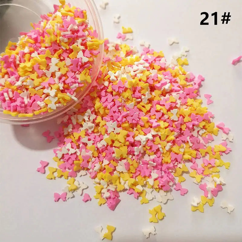 100g DIY Polymer Clay Fake Candy Sweets Sugar Sprinkle Decorations for Fake Cake Dessert Simulation Food Dollhouse Gifts