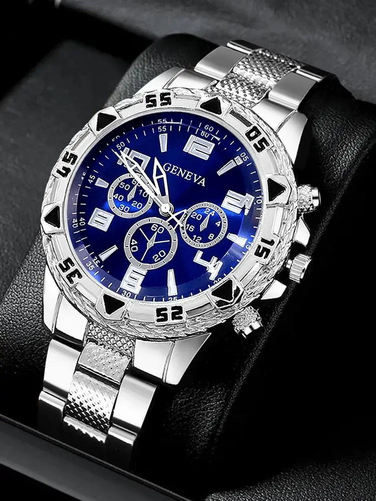 Men's Foreign Trade Watch Men's Large Dial Quartz Sports Square Watches For Men's Glowing Watch Set