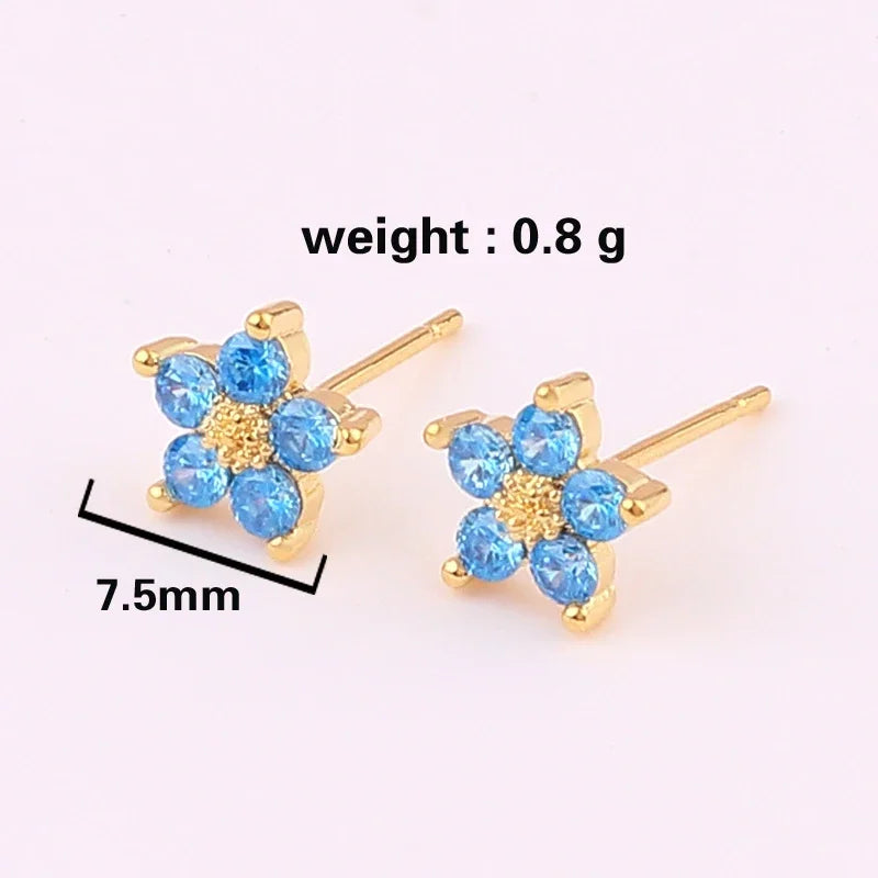 Luxury Rainbow CZ Flower Tennis Chain Bracelet For Women Girls Iced Out Bling CZ Paved Colorful Daisy Flower Bracelet