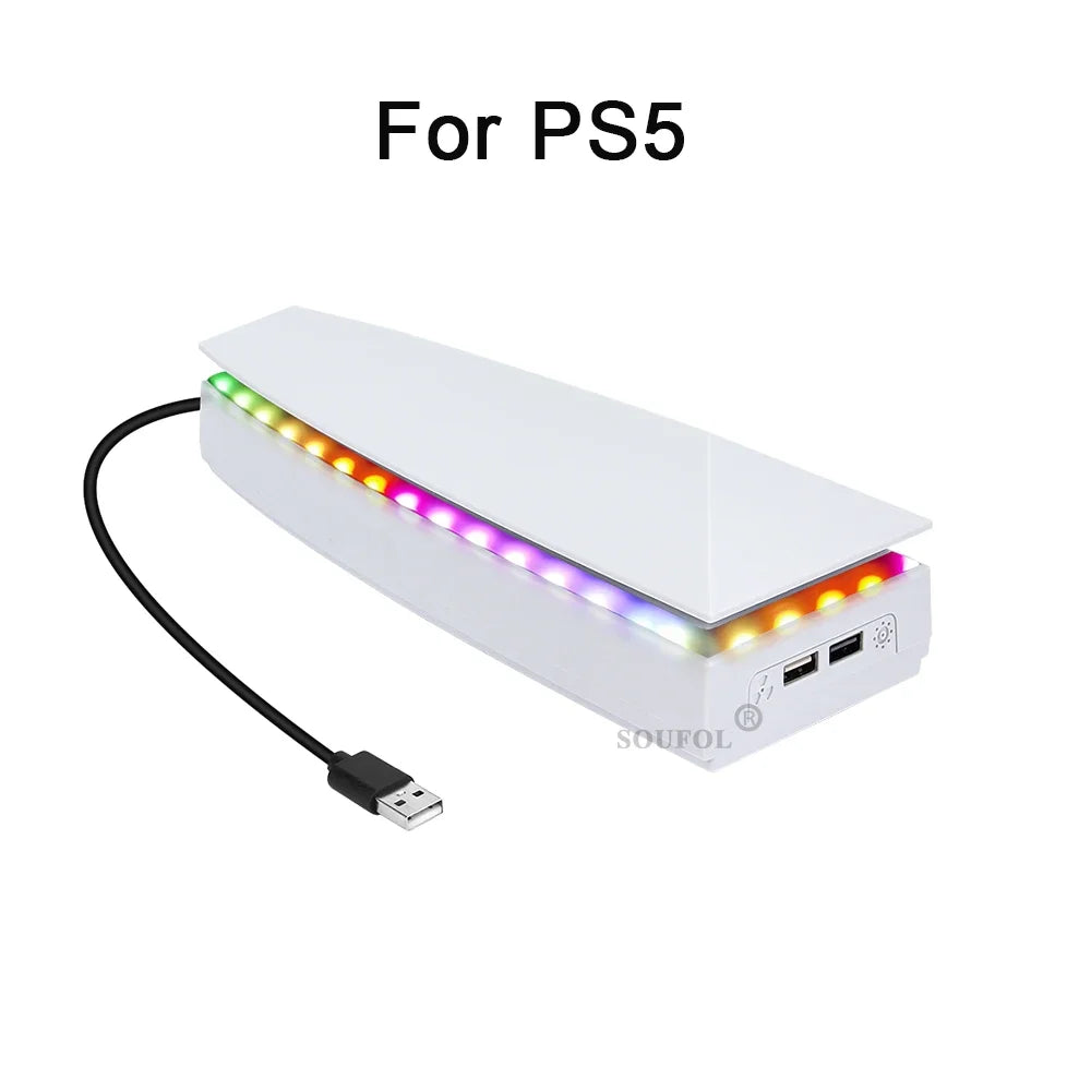 NEW Top Cooling Fan For PS5 pro Dust-proof Upper RGB Game Cooler Stand Heat Dissipation Cooling System for PS5/PS5 Slim/PS5 PRO