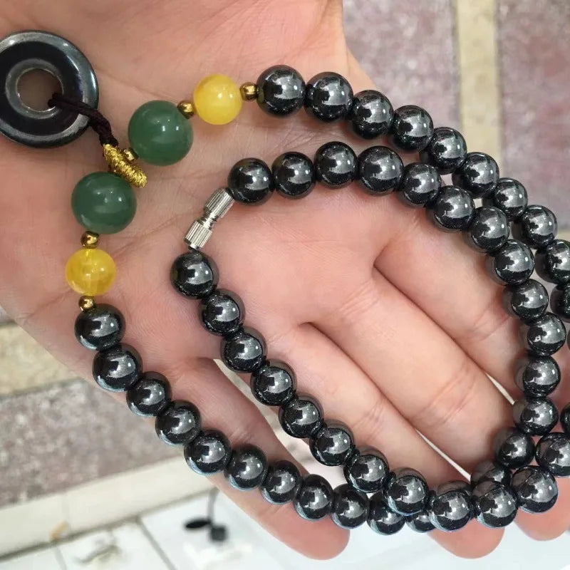 Terahertz energy stone bracelet necklace with red and green agate safety buckle design simple public