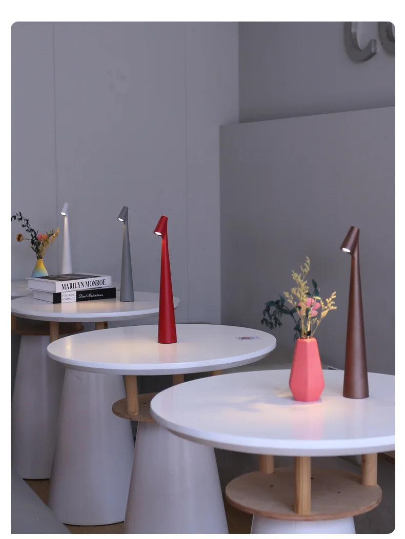 Table Lamp Wireless Rechargeable Desk Lamp Creative Living Room Study Lamp Top Touch Dimming Atmosphere Desktop Decoration Light