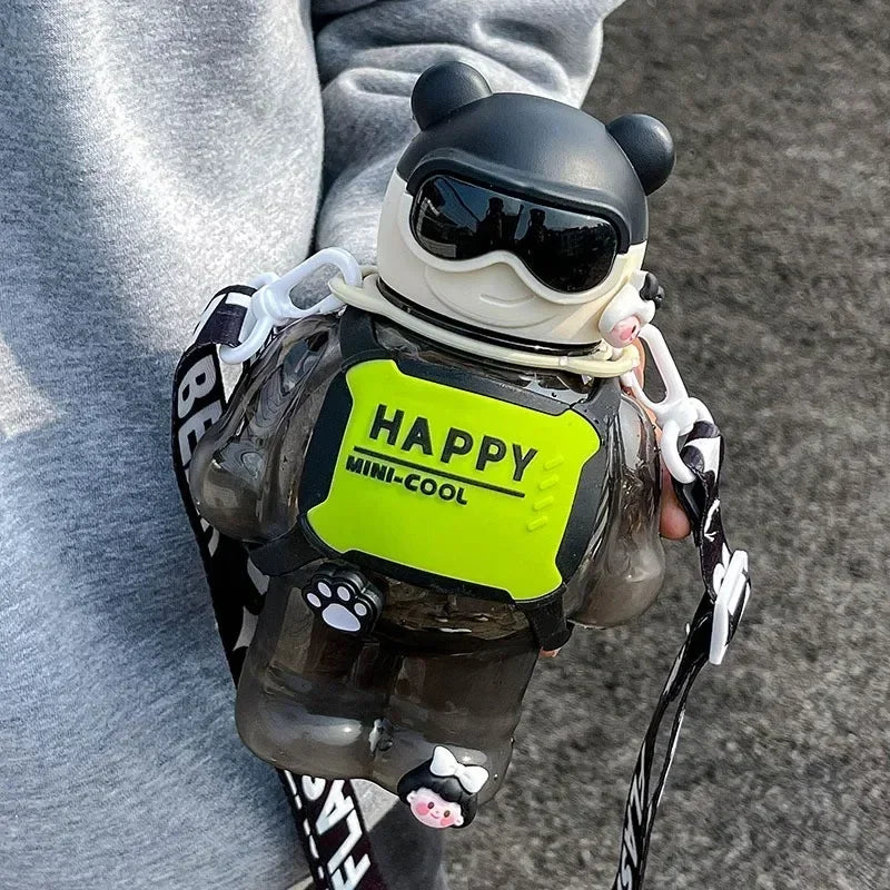 850ml Sports Water Bottle with Straw Large Capacity Plastic Water Cup for Travel Portable Backpack Kettle Children Cup BPA Free