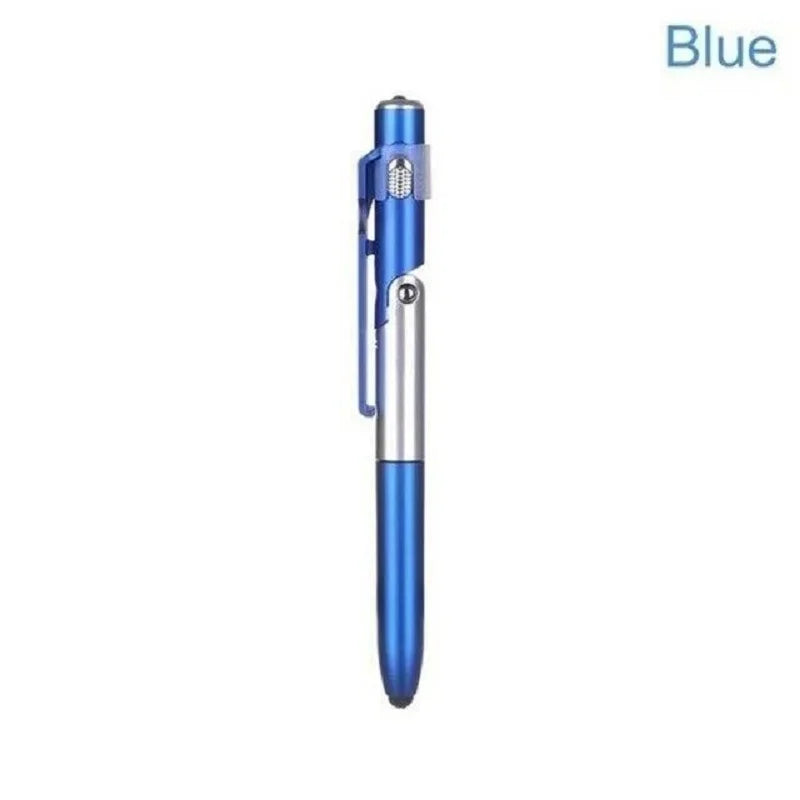 2025 4 In 1 Multifunction Ballpoint Pen With Led Light Folding Phone Holder Touch Screen Stylus Office School Student Stationery