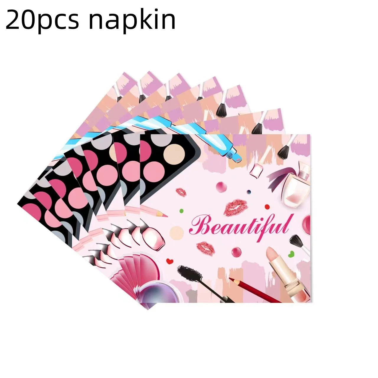 130*220cm Spa Make Up Theme Tablecloth Decoration Kids Girls Birthday Party Makeup Disposable Table Cover Baby Shower Supplies
