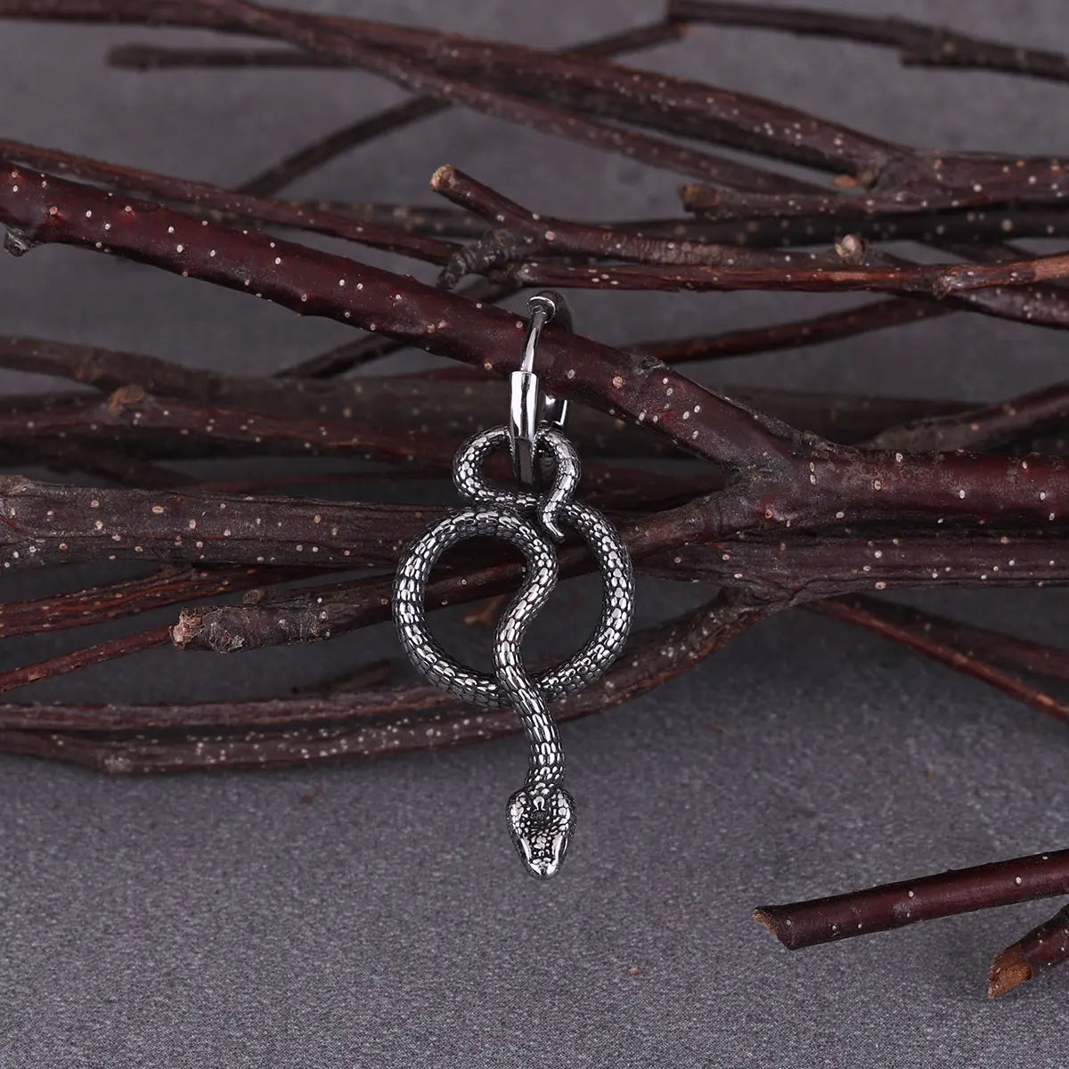 Punk Twisted Snake Street Tail Snake Earrings for Men and Women Party Earrings Glamorous Everyday Gifts Stainless Steel Jewelry