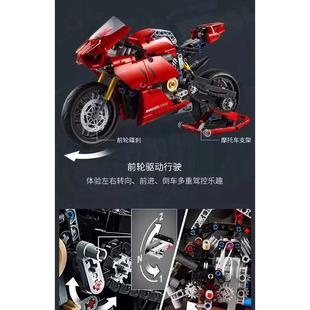 Panigale V4 R Motorbike Building Blocks Kit Superbike Model Toy for Boys Adults Christmas Gift Home Decoration