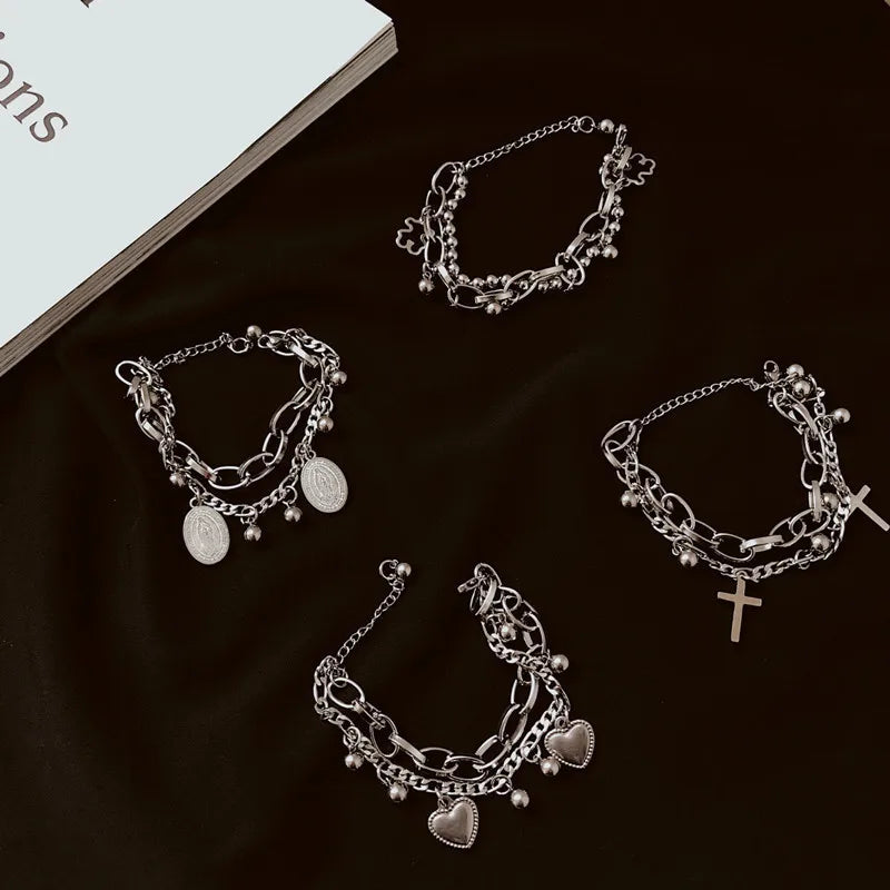 5pcs/Set Halloween Grimace Beaded Bracelet Set Holiday Party Skeleton Witch Pumpkin Head Woman Jewelry New Party Year's Gift