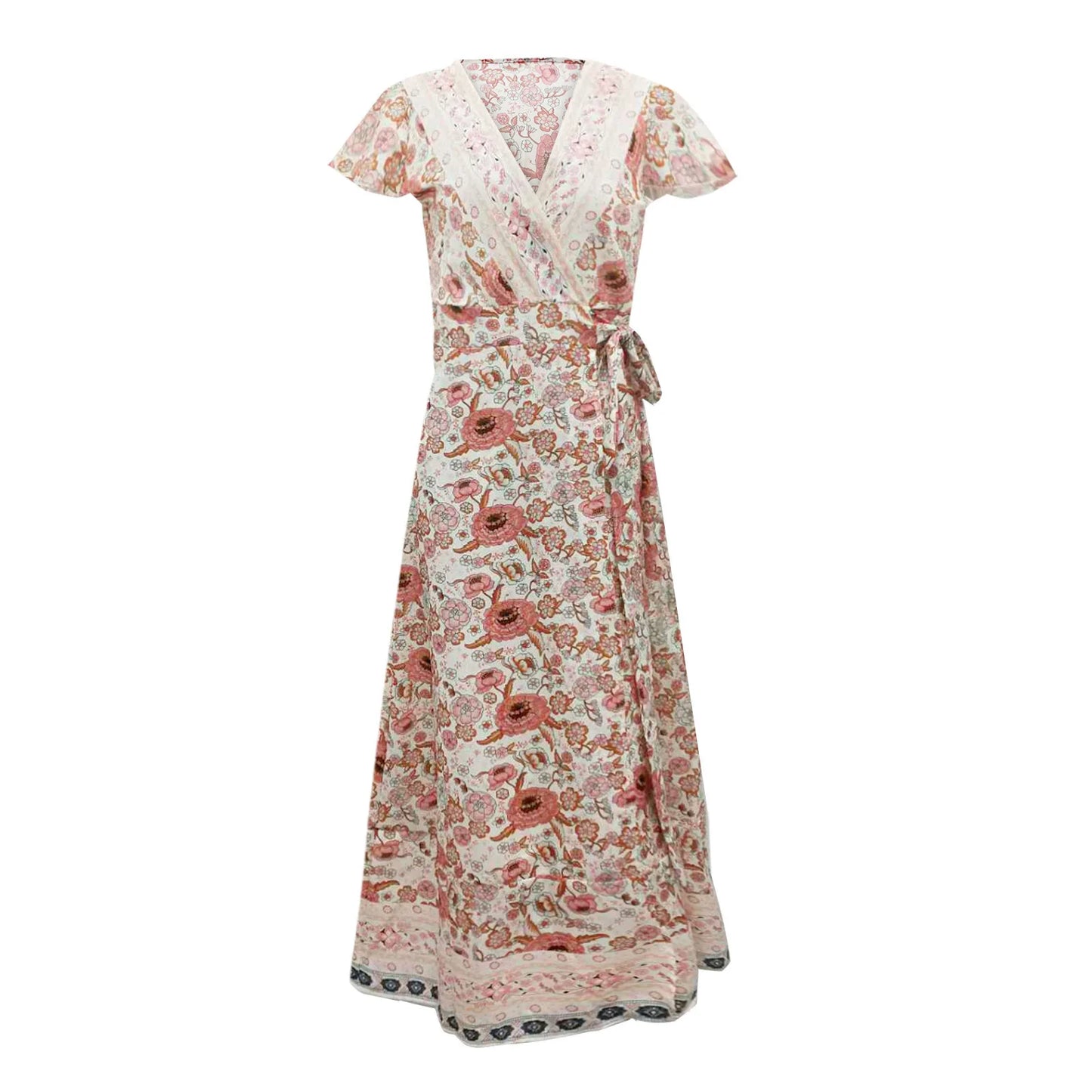 2024 Summer Leisure Hot Sale Holiday Printed Dress Sexy Long Dress Women's Wear