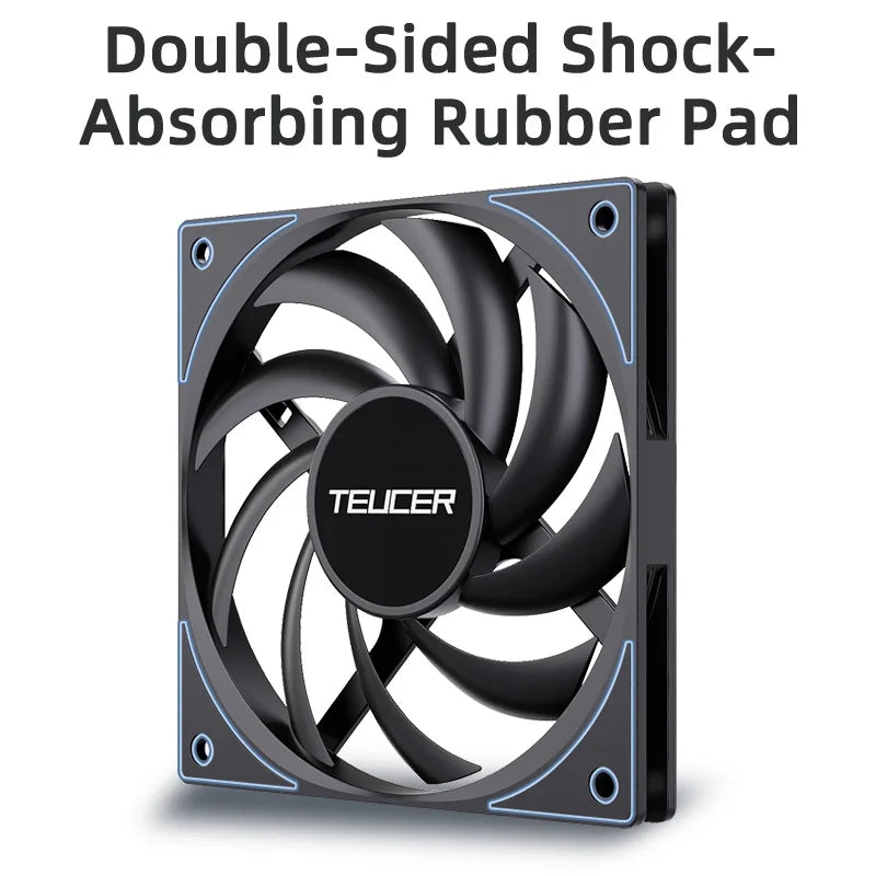 Teucer UT-12015 Ultrathin 15mm Thinckness 12cm Chassis Fan 12V/4Pin PWM FBD Bearing PC Case Cooling Ventilator 1-10pcs with Hub