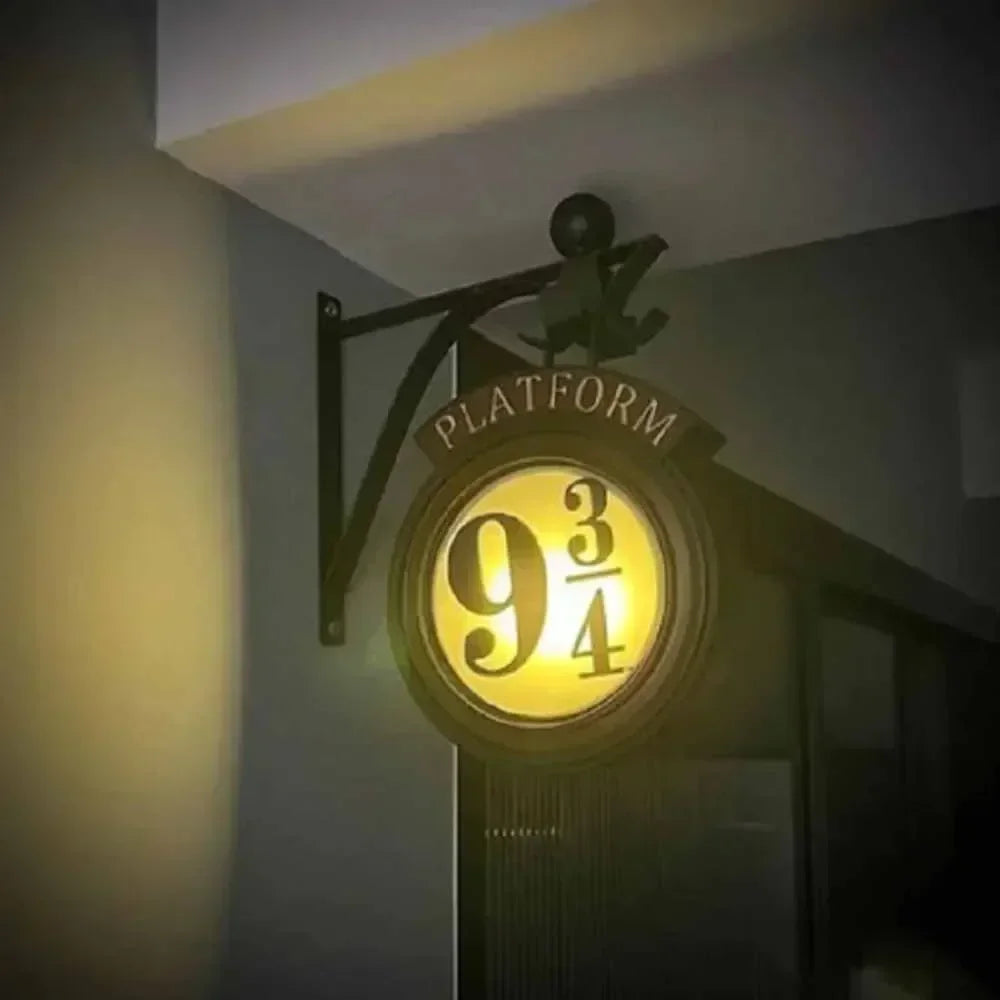 Potters 9 3/4 Digital Night Light Toy Scene Decoration Halloween Party Academy Station LED Magic Wall 3D Light Children's Gift