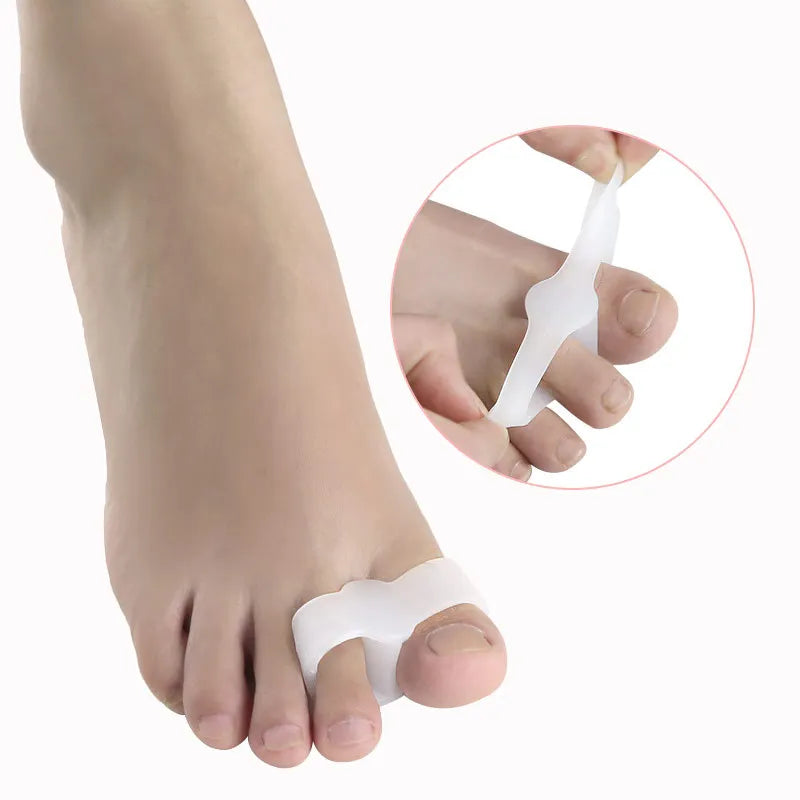 1Pair Interdigital Corrector Foot Massage Toe Separator Thumb Gel Bunion Hallux Valgus Care Protector Orthopedic Pedicure Tools