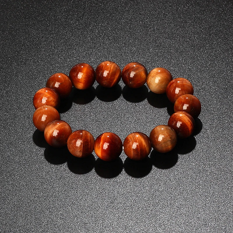 Lightning Orange Tiger Eye Bracelets Men 4-14mm Original Natural Energy Stone Round Beads Bracelets for Women Jewelry Pulseras