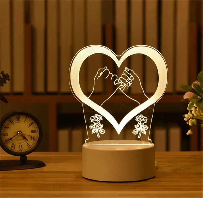 3D Visual Illusion Night Light Visual Creative LED Desk Lamp Changes USB Powered Gift for Kids