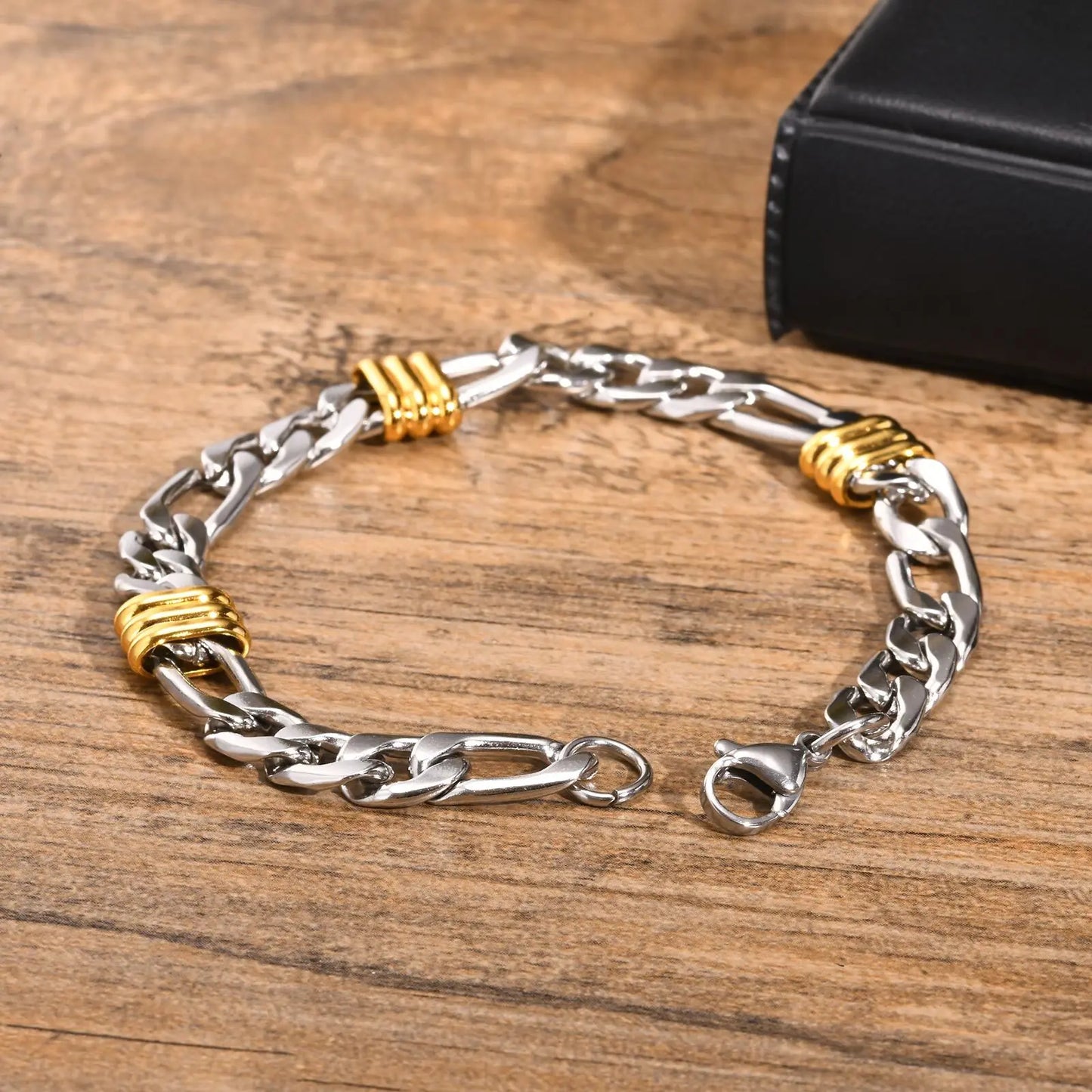 New Stainless Steel Bracelets for Men Boys,Gold Silver Color Twisted Rope Chain NK Chain,Birthday Anniversary Gifts for Him
