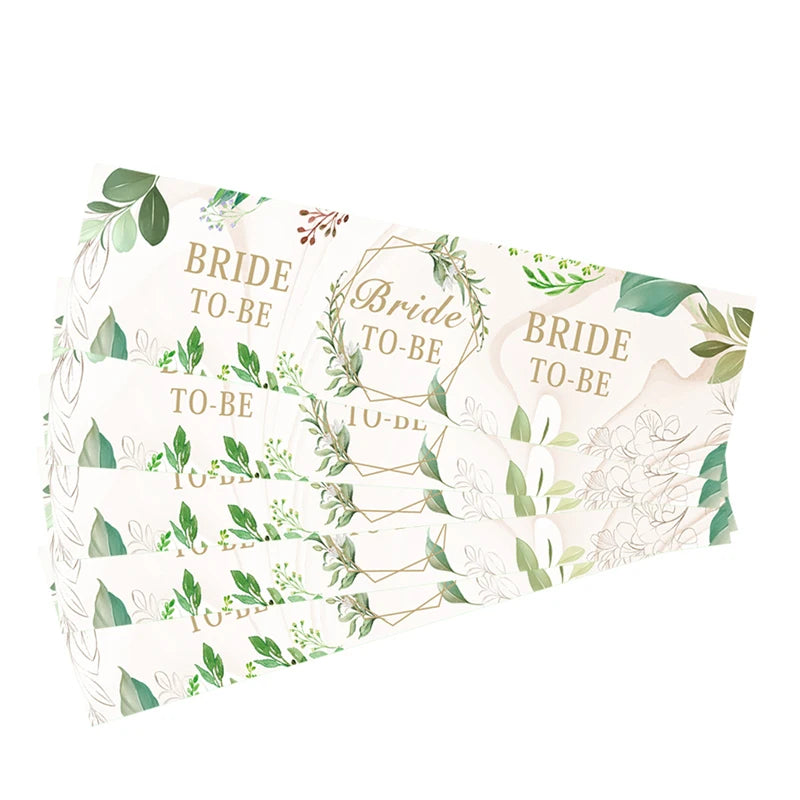 10Pcs Bride to be Paper Water Bottle Stickers Wedding DIY Baking Seal Labels Sticker Bachelorette Party Bridal Shower Decoration
