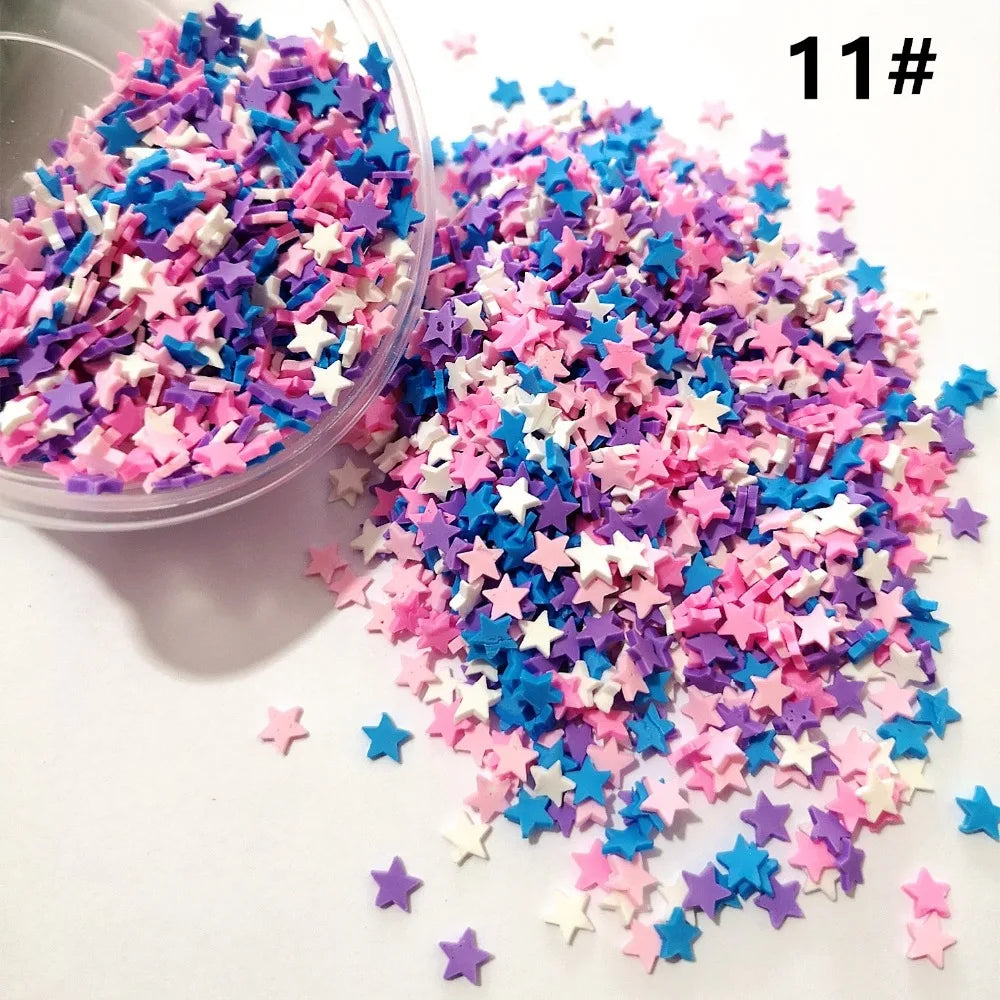 100g DIY Polymer Clay Fake Candy Sweets Sugar Sprinkle Decorations for Fake Cake Dessert Simulation Food Dollhouse Gifts