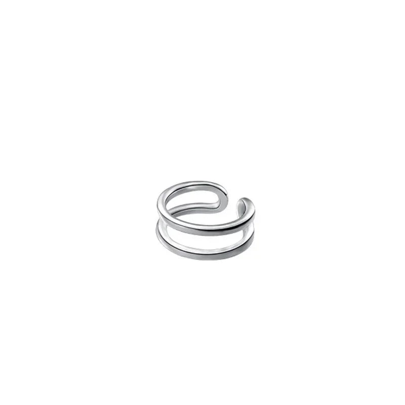TrustDavis 1 Pcs 925 Sterling Silver European and American Clip on Earrings For Women Without Piercing Earrings Jewelry DA250