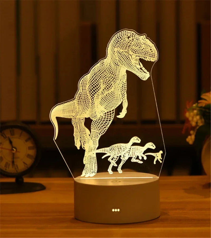 3D Visual Illusion Night Light Visual Creative LED Desk Lamp Changes USB Powered Gift for Kids
