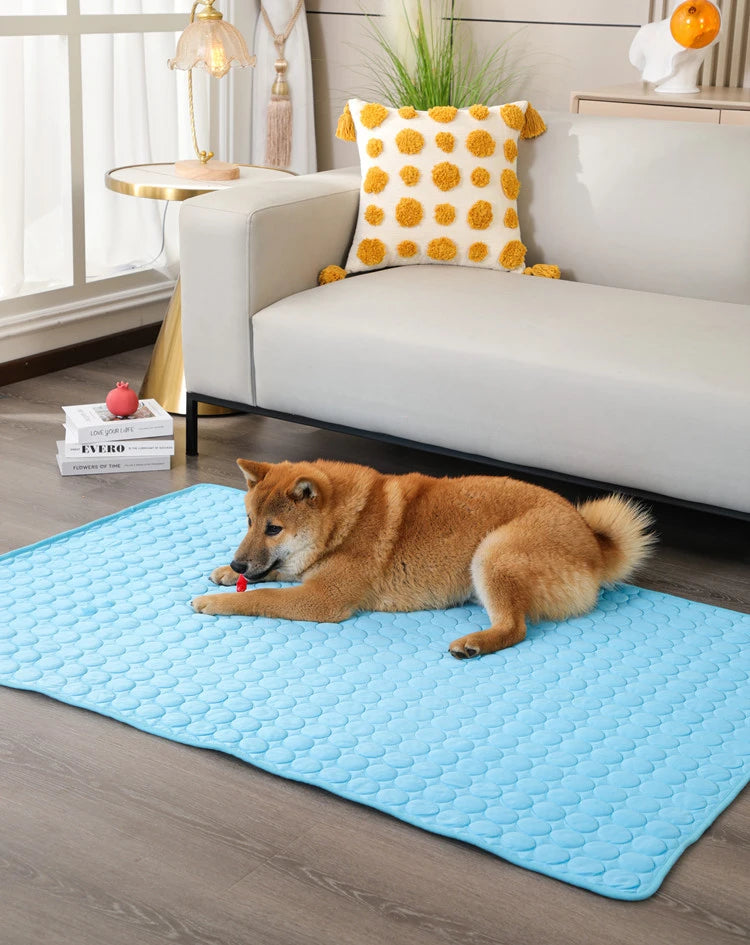 DualPet Dog Cat Summer Cooling Pad Mat Washable Puppy Big Dog Ice Gel Bed Mattress Cool Mascotas Cushion Blanket
