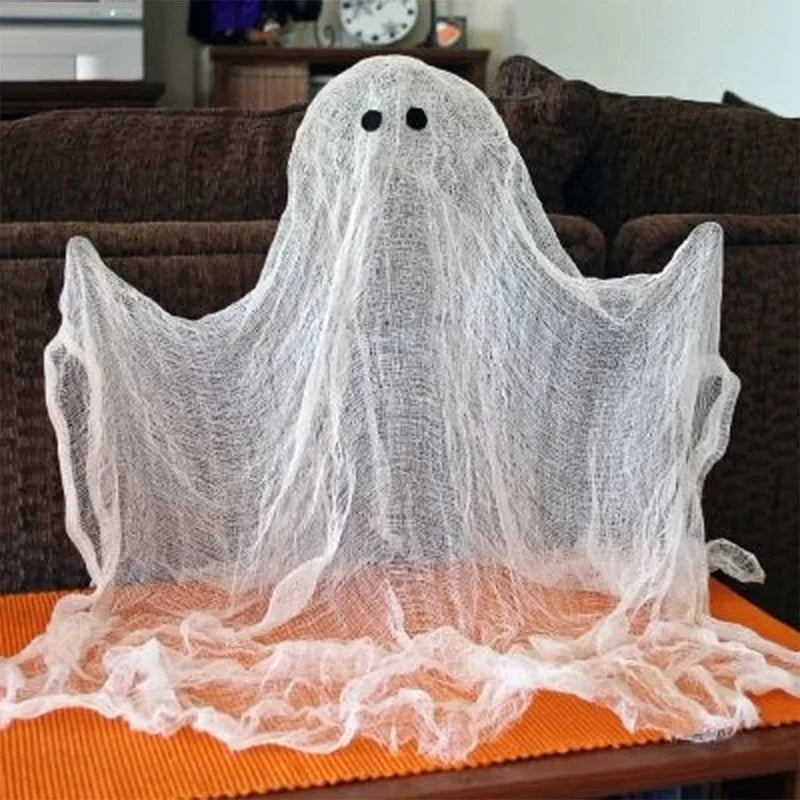 Halloween Creepy Cloth, White Spooky Gauze for Outdoor Hanging Haunted House Party Walls Doorway Entryways Indoor, Party Decor