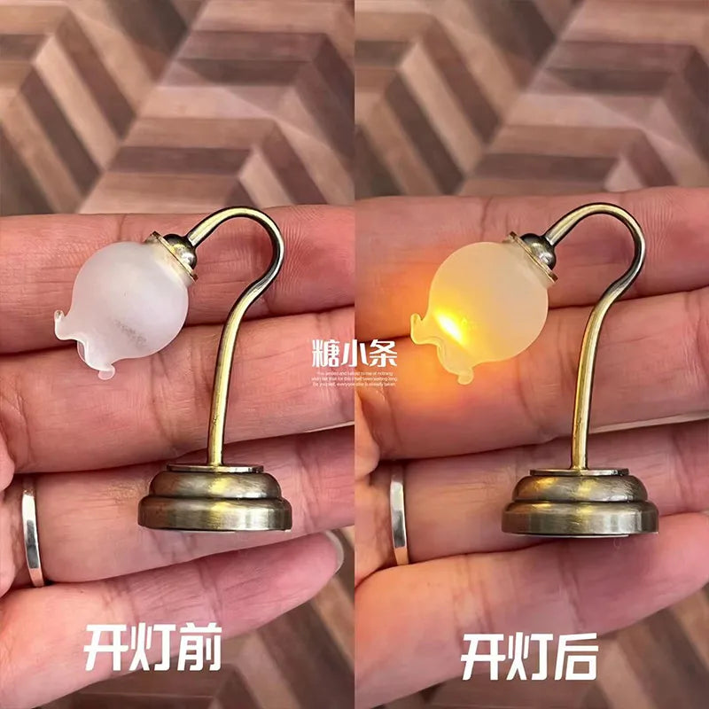 1/6 Doll House Model Furniture Accessories Led Lights Battery Operated 1/12 Desk Lamp Bjd Ob11 Gsc Blyth Soldier Lol Miniatures