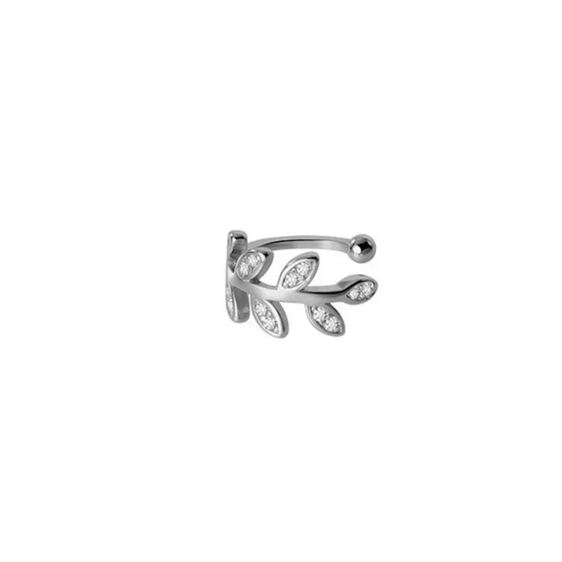 TrustDavis 1 Pcs 925 Sterling Silver European and American Clip on Earrings For Women Without Piercing Earrings Jewelry DA250