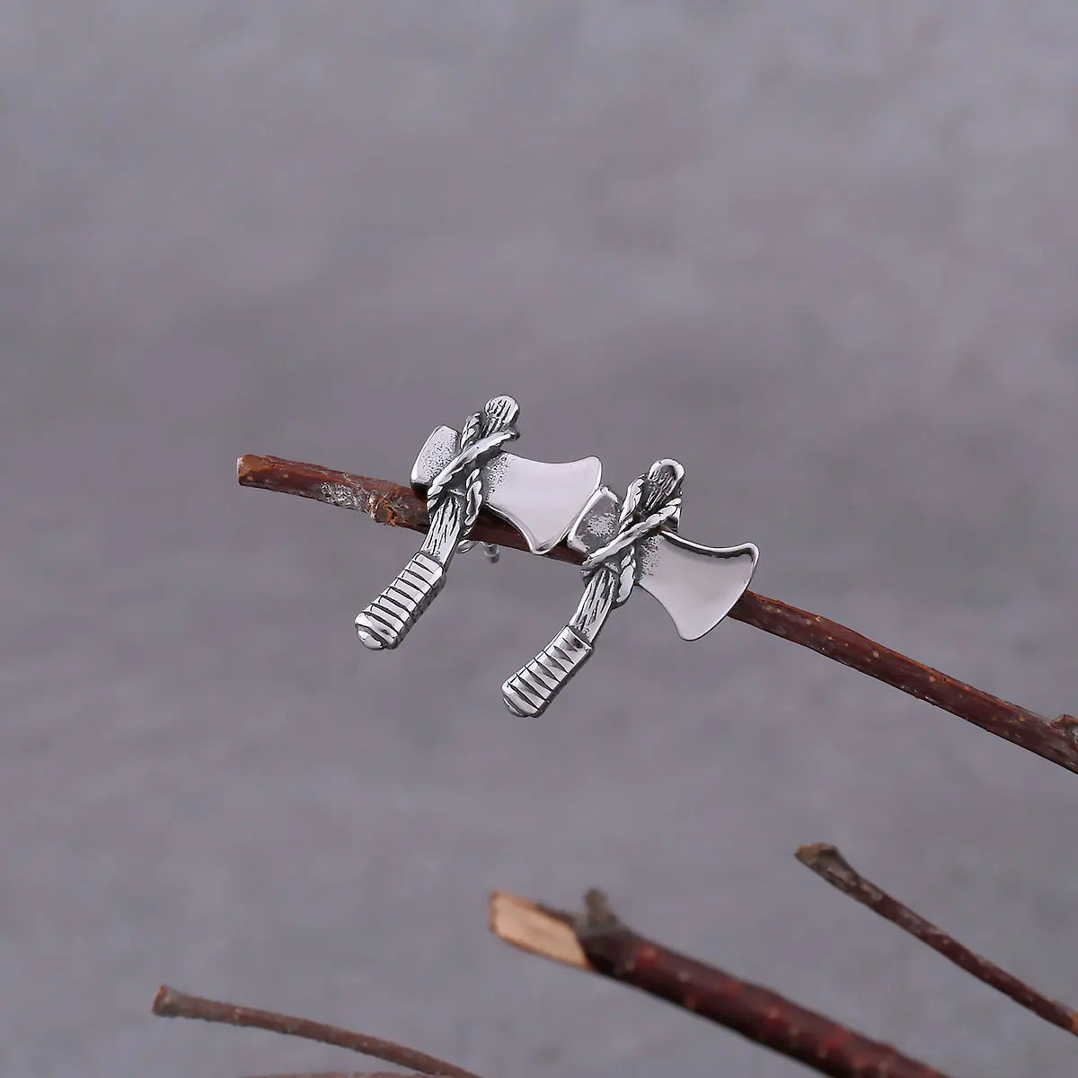 Nordic Vikings Slavic Axe Stud Earrings For Men Punk Rock Style Stainless Steel Earrings Fashion Charm Biker Daily Jewelry Gift