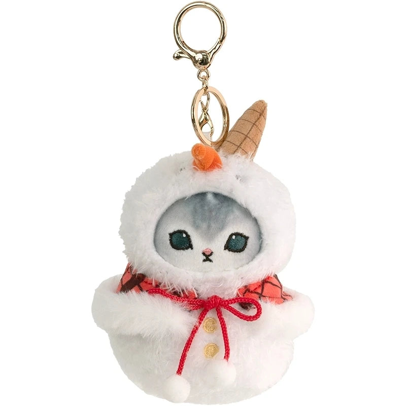 Christmas Edition Cute Cartoon Cat Plush Toy Pendant Keychain Schoolbag Decoration Soft Comfortable Plush Toy Christmas Gift