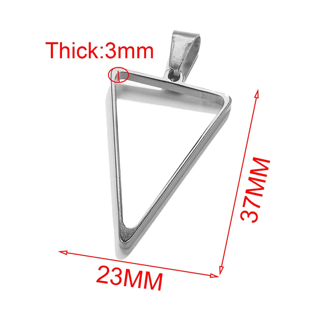 5pcs Stainless Steel Heart Square Silicone Mold Charm Frame Bezel Pendant Base Diy UV Resin Cameo Blanks Earrings Jewelry Making