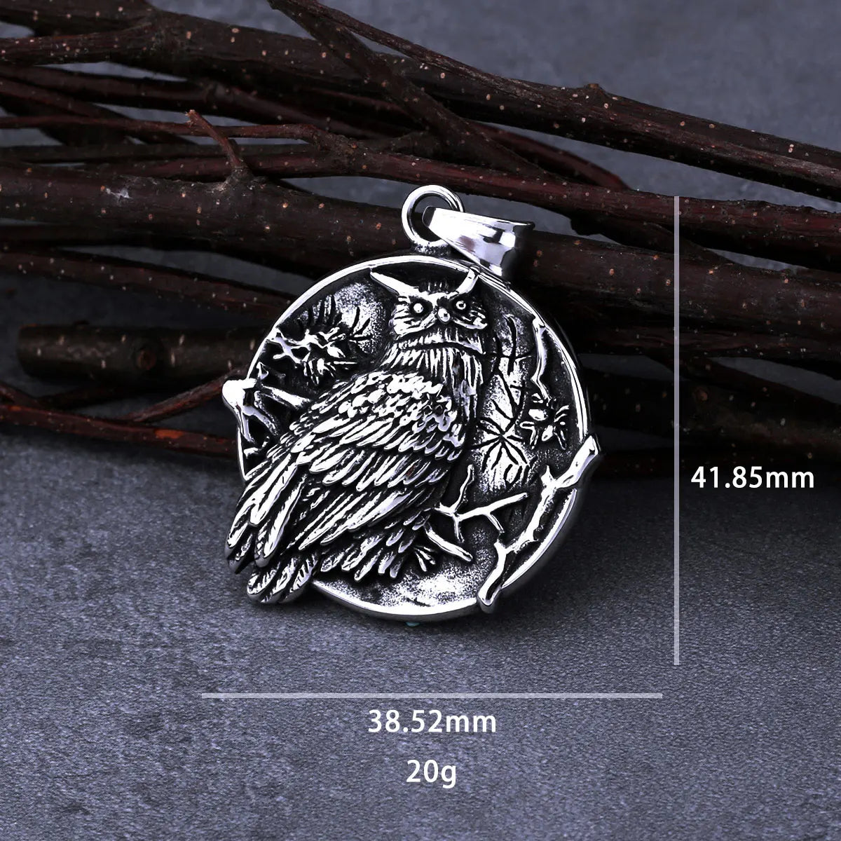 Vintage Nordic Viking Rune Owl Necklace Men's Fashion Punk Pendant Necklace Viking Animal Jewelry As A Men's Gift