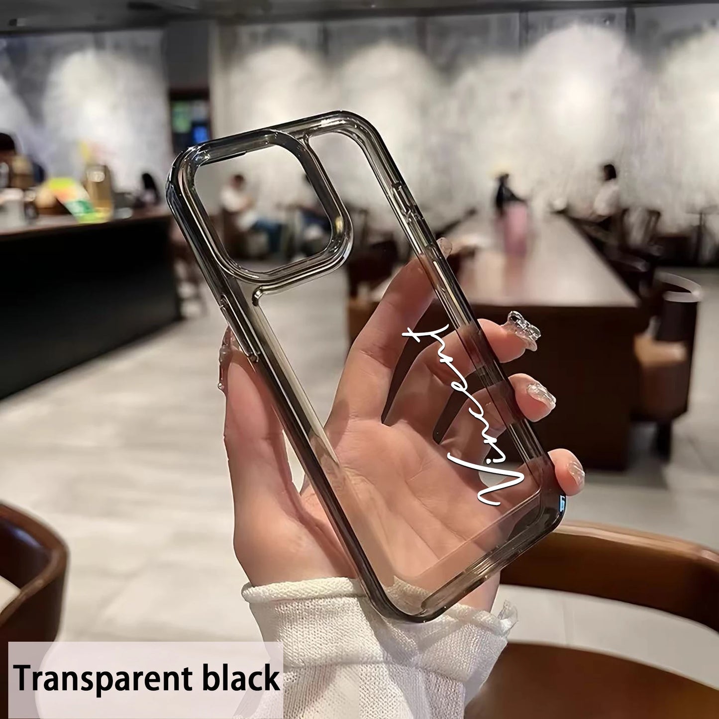  Personalized Custom Name DIY Phone Case For iPhone 17 16 15 14 13 12 11 Pro Max Plus Clear Soft TPU Case Shockproof 17 Air